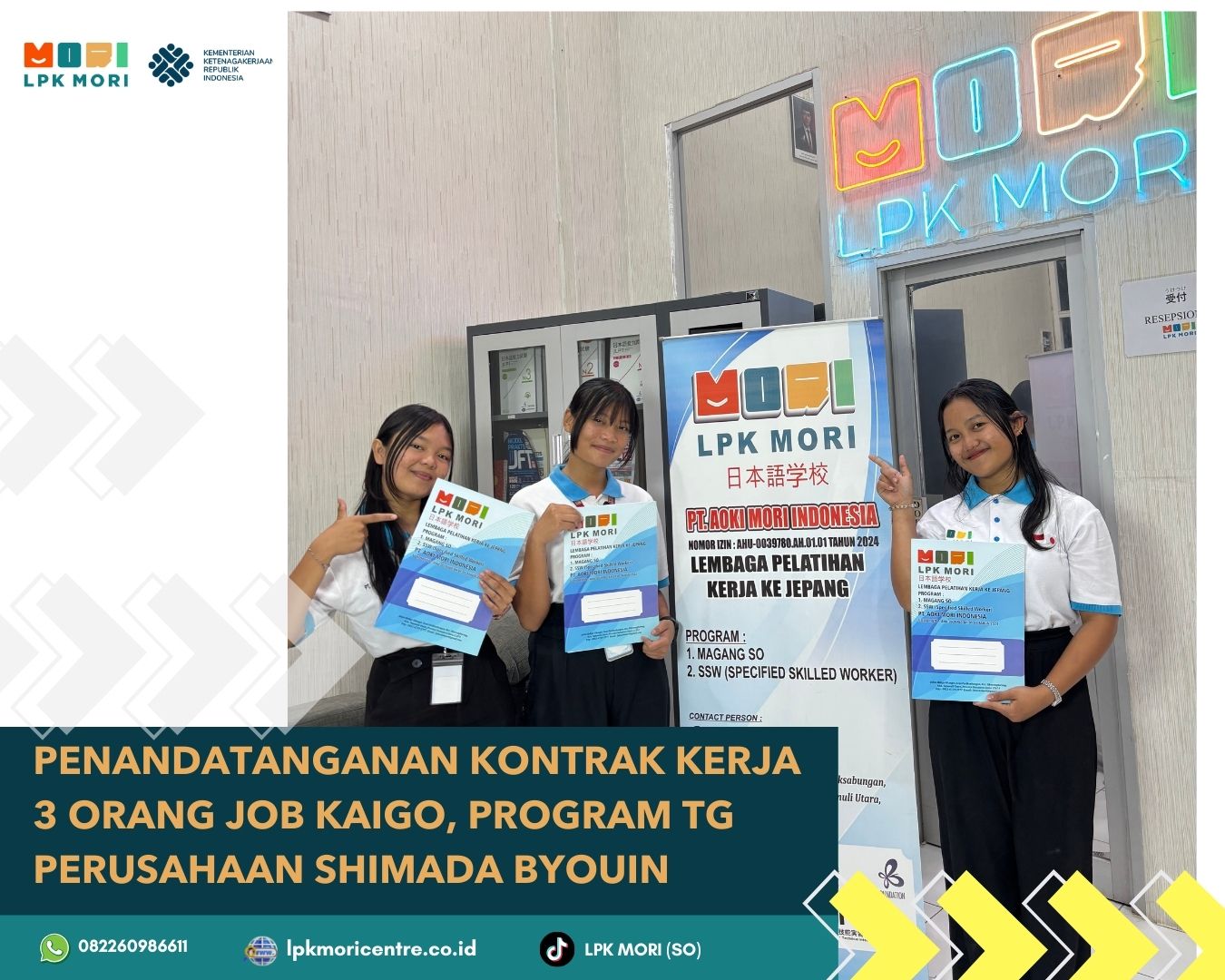 Tanda tangan kontrak JOB kaigo , Program TG Perusahaan SHIMADA BYOUIN